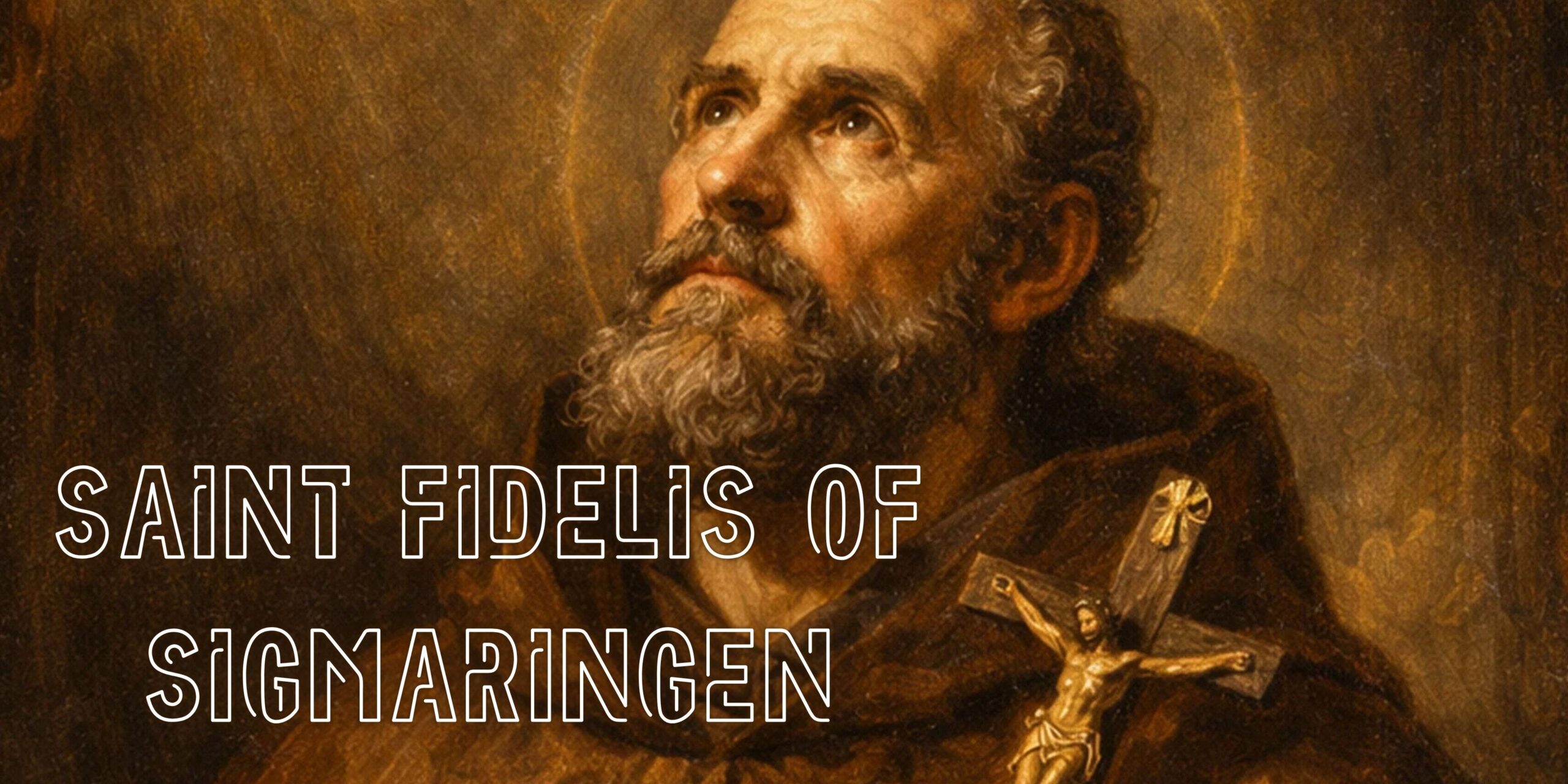 Saint Fidelis of Sigmaringen preaching boldly before his martyrdom as a Capuchin friar