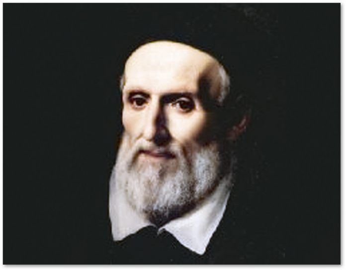 Saint Philip Neri in priestly vestments with a joyful expression, depicting the Apostle of Rome known for his humor, heart expansion miracle, and founding of the Oratorians