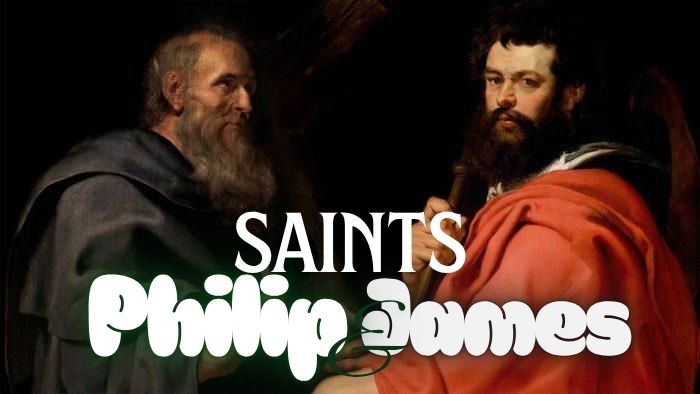 Artistic depiction of St. Philip the Apostle and St. James the Less, two early apostles of Jesus Christ