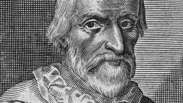 Portrait of the Venerable Bede as a Benedictine monk writing at his desk, depicting the Father of English History and Doctor of the Church who authored the Ecclesiastical History of the English People