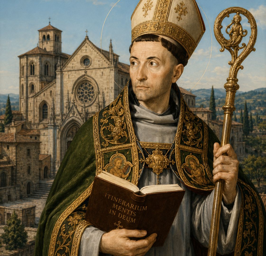 Saint Bonaventure Seraphic Doctor icon portrait