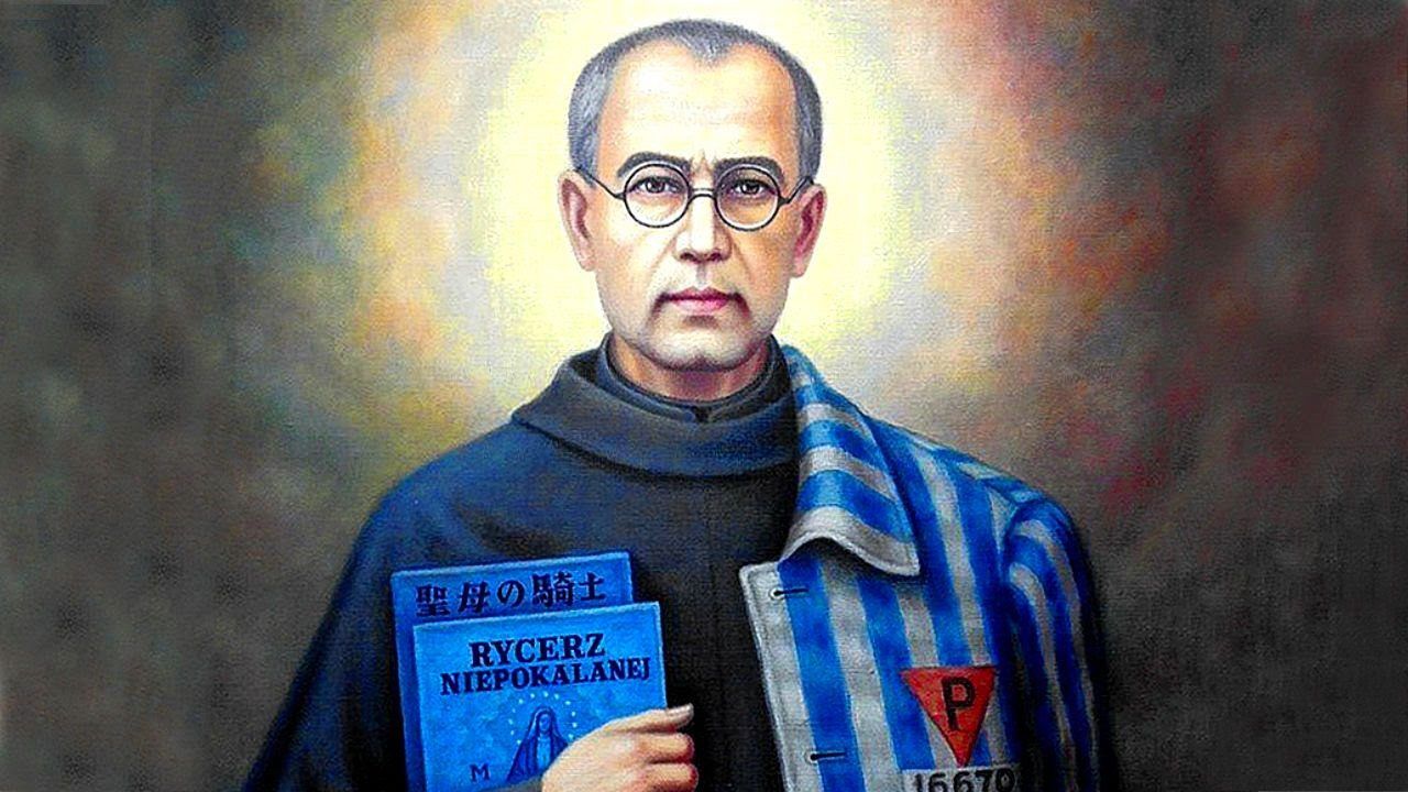 Saint Maximilian Kolbe Auschwitz prisoner portrait