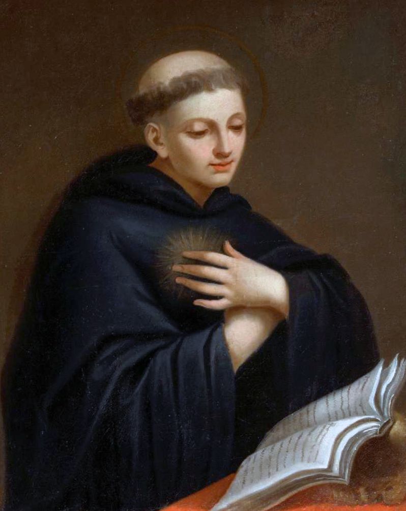 Saint Nicholas of Tolentino placing Palms faced on his chest