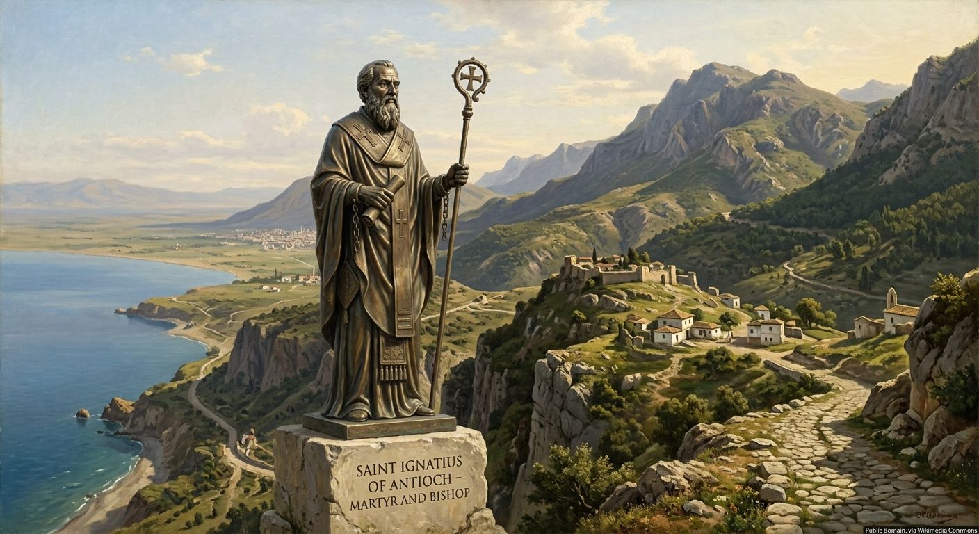 Statue of Saint Ignatius of Antioch, the early bishop and martyr